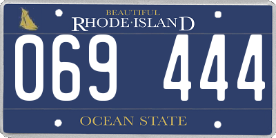 RI license plate 069444