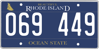 RI license plate 069449