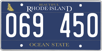 RI license plate 069450