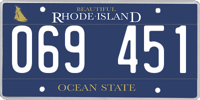 RI license plate 069451