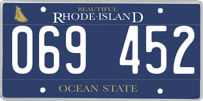 RI license plate 069452