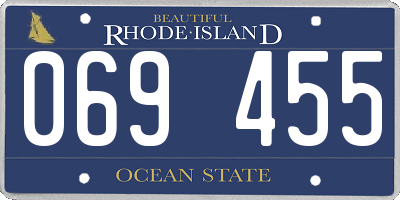 RI license plate 069455