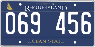 RI license plate 069456