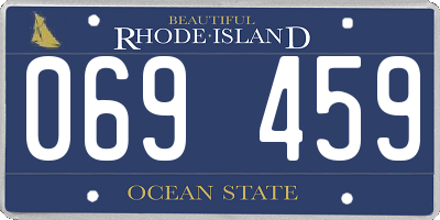 RI license plate 069459