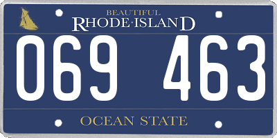 RI license plate 069463
