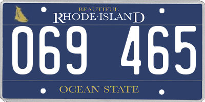 RI license plate 069465