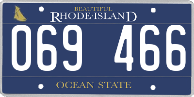RI license plate 069466