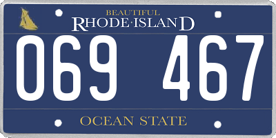 RI license plate 069467