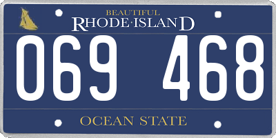 RI license plate 069468