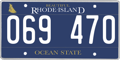 RI license plate 069470