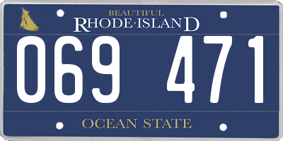 RI license plate 069471