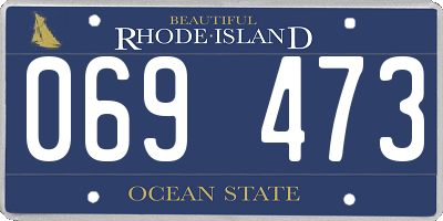 RI license plate 069473