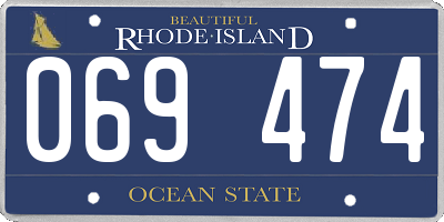 RI license plate 069474