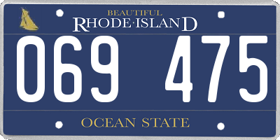 RI license plate 069475