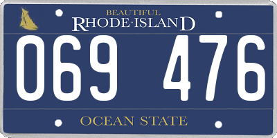 RI license plate 069476