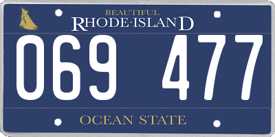 RI license plate 069477