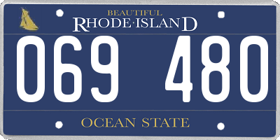 RI license plate 069480