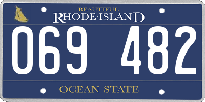 RI license plate 069482