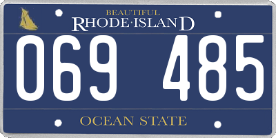 RI license plate 069485