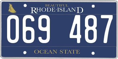 RI license plate 069487