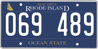RI license plate 069489