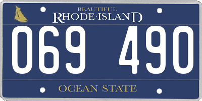 RI license plate 069490
