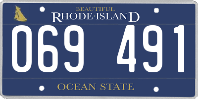 RI license plate 069491