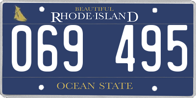 RI license plate 069495