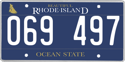 RI license plate 069497