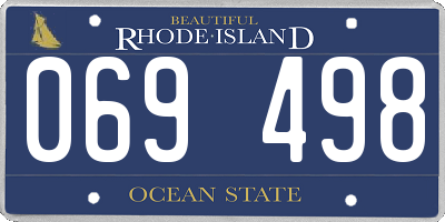 RI license plate 069498