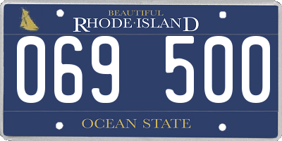 RI license plate 069500