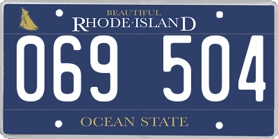 RI license plate 069504