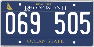 RI license plate 069505