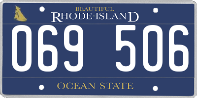 RI license plate 069506