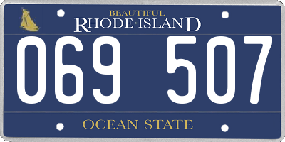 RI license plate 069507