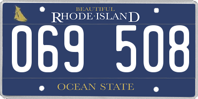 RI license plate 069508