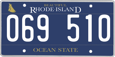 RI license plate 069510
