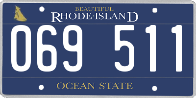 RI license plate 069511