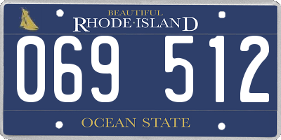 RI license plate 069512