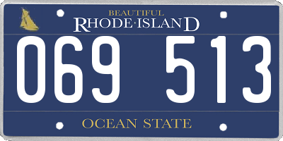RI license plate 069513