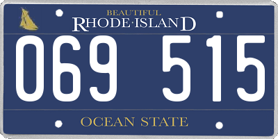 RI license plate 069515