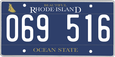 RI license plate 069516