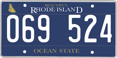 RI license plate 069524