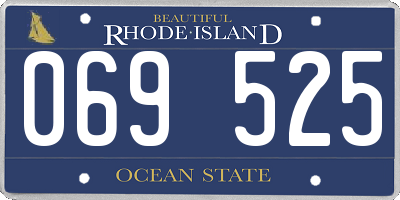 RI license plate 069525