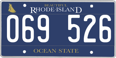 RI license plate 069526