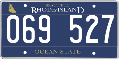 RI license plate 069527