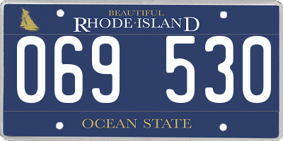 RI license plate 069530