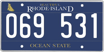 RI license plate 069531