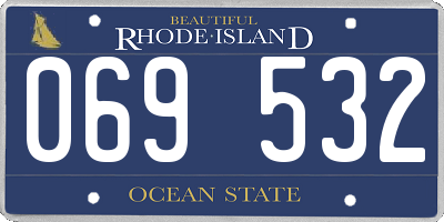 RI license plate 069532