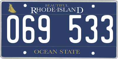 RI license plate 069533